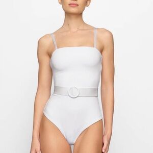 SKIMS sculpting swim strapless one piece